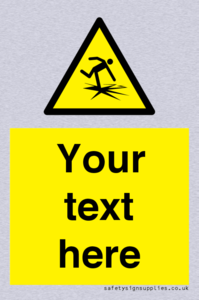 Custom warning thin ice